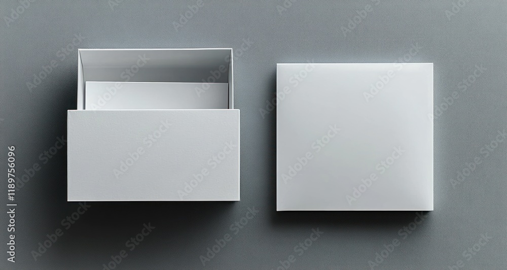 Aufkleber minimalist a4 size reinforced single pocket folder mockup with clean lines and soft light on gray ba