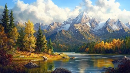 Obraz premium Nature's Grace: The Timeless Charm of Beautiful Paintings
