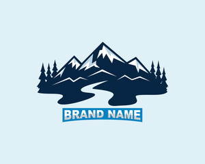 Mountain. Tiny house. Jungle. Home logo