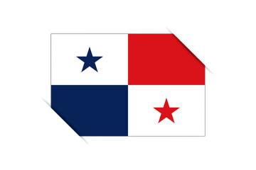 Panama flag - rectangle colorful flag representing a country cultural identity and heritage. The essence of national pride and unity. Attached by the corners in a paper album