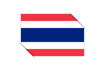 Thailand flag - rectangle colorful flag representing a country cultural identity and heritage. The essence of national pride and unity. Attached by the corners in a paper album