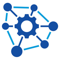 Knowledge Graph Icon Dual Tone Color Style