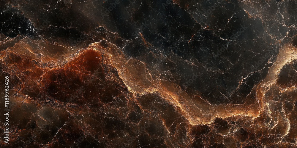 Poster abstract brown marble texture with high-contrast lighting in dynamic composition