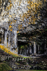Basalt Caves of Genbudo Park in Natural Cliff Formation , Sanin Kaigan Geopark, Toyooka, Japan