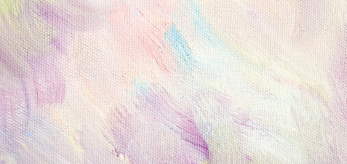A soft and delicate abstract painting featuring pastel colors, blending harmonious shades of pink,...