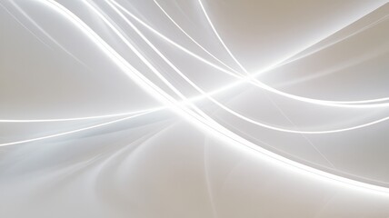 Fototapeta premium A serene abstract light pattern in soft white tones, creating a soothing and ethereal atmosphere with flowing lines and gentle curves.
