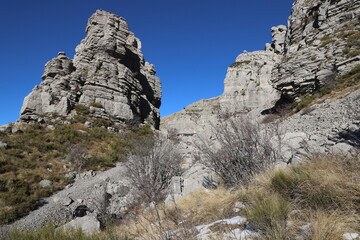château de Mole, Rochers