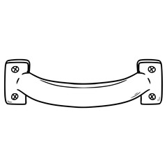 pull handle illustration hand drawn outline vector