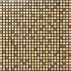 Fototapeta premium mosaic style and type. The layout consists of a grid of small, square tiles arranged in a repetitive and uniform manner. The subject is an abstract design composed of various shades of beige, brown