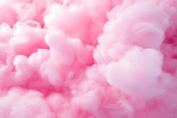Fototapeta premium fluffy pink cotton candy clouds in dreamy sky