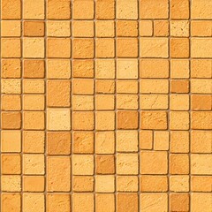 Obraz premium mosaic style and type. The layout consists of a grid of small, square tiles arranged in a repetitive and uniform manner. The subject is an abstract design composed of various shades of beige, brown