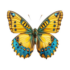 Obraz premium Colorful Butterfly on Transparent Background