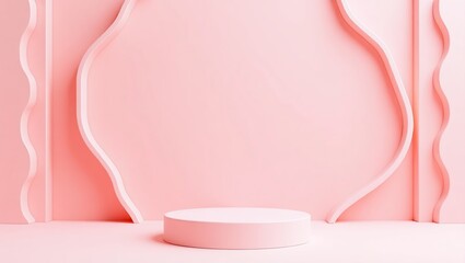 Pink Minimalist Product Display Background