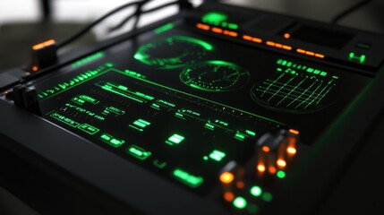 Obraz premium A glowing digital interface displaying a customer relationship management tool.