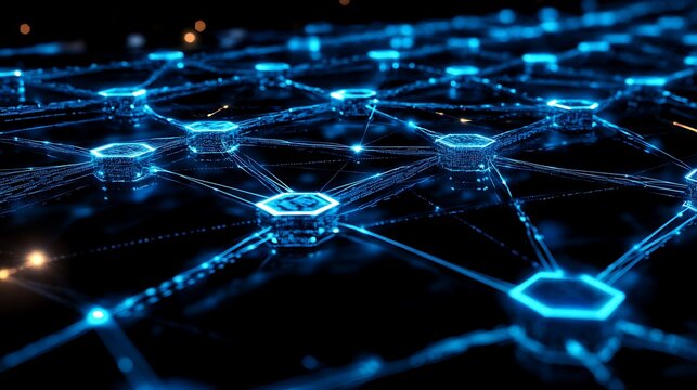 Abstract representation of blockchain technology