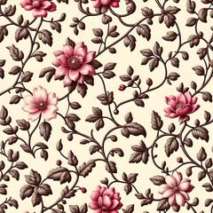 Obraz premium seamless pattern with flowers