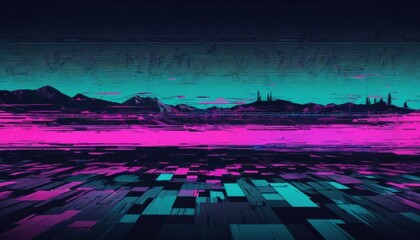 Futuristic Glitch Art Digital 