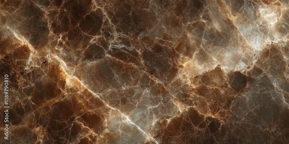 Aufkleber luxurious brown marble texture with intricate veining patterns and soft diffused lighting