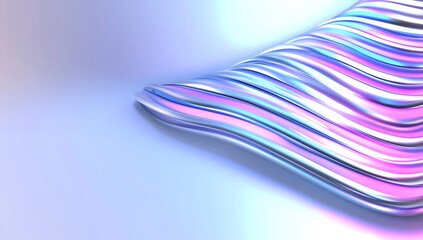 Abstract pastel wave, iridescent, flowing, background, design