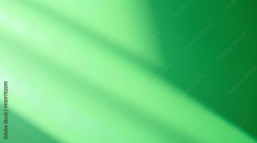 Poster ai image shows a ray of light shining through a green background with soft, cloud-like shapes.