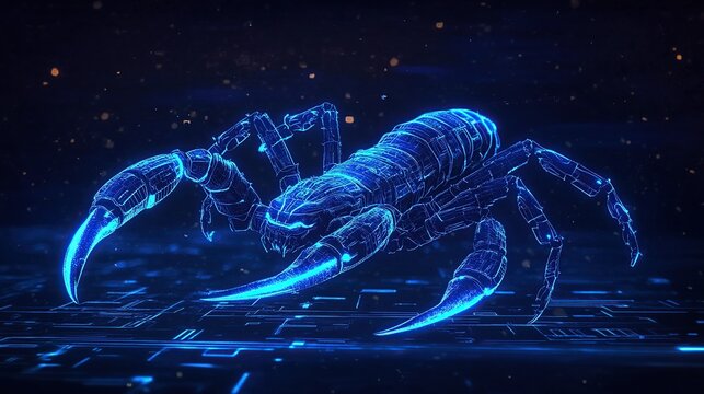 Cybernetic Scorpion: A Digital Creature of the Night