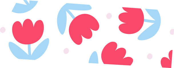 Flowers Ribbon Pattern