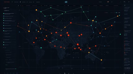 Fototapeta premium An interactive graph with drop-down data points on a desktop screen.