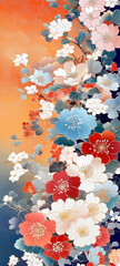 Japanese style. Kimono pattern texture