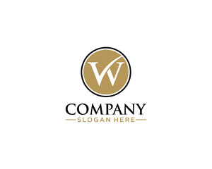 Accounting letter W logo