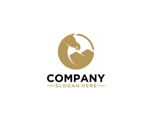 Camel and mountain logo