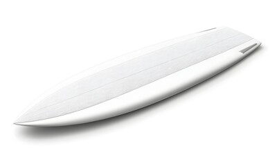 White longboard surfboard isolated on white background.