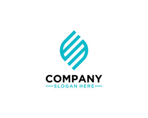 EM leaf initials logo