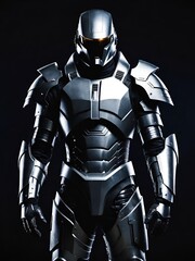Fototapeta premium futuristic cyborg with helmet and armor