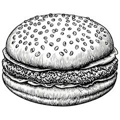Burger Drawing Png