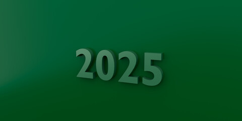 2025 year green minimal design concept 