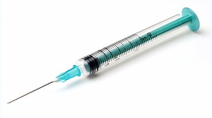 Fototapeta premium Medical Syringe on White Background