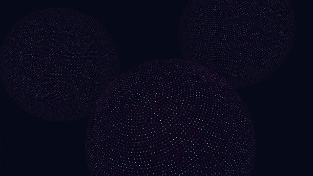 An image of a spiral made of small dots, forming a circle. The dots are uniform in size and color, except for a larger, differently colored dot at the center. Background is black