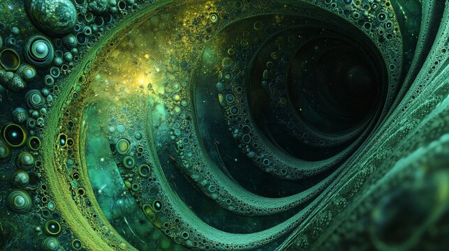 Abstract Cosmic Tunnel: A mesmerizing journey through swirling nebulae and celestial formations, evoking wonder and mystery.