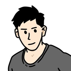 illustration of cartoon man