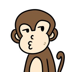cute monkey cartoon illustration graphic design