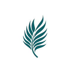 Fototapeta premium Flat Vector Design of Palm Leaf in a Flowing Style