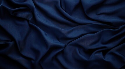 Dark blue fabric drapes, textured background, studio shot, design element
