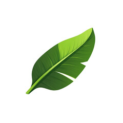 Fototapeta premium Minimalistic Banana Leaf Icon with Bold Shape and Subtle Veins