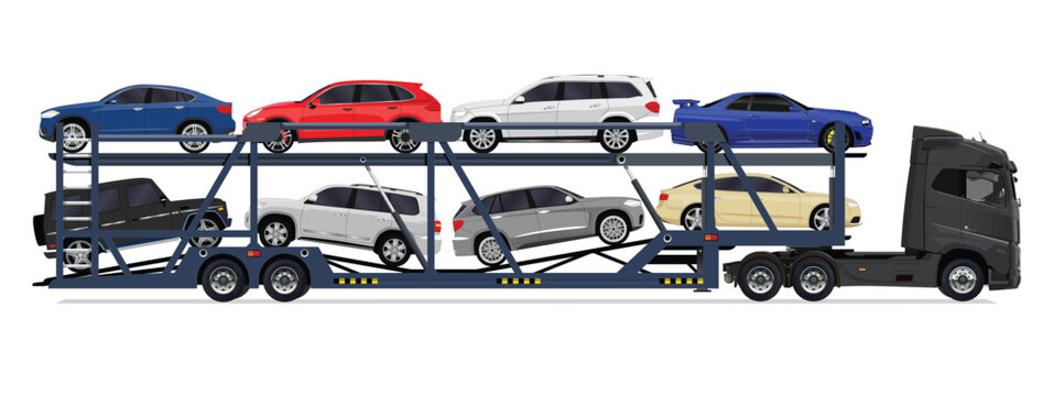 icon logo sign truck ship long tow semi load road over haul lorry cargo stack new car flat work carrier side view art heavy vector cars auto carry lift buy sale order route drive
