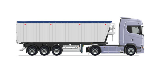 icon logo sign truck side view vector template graphic design style concept modern white haul diesel isolated load dump lorry machine work safety trailer