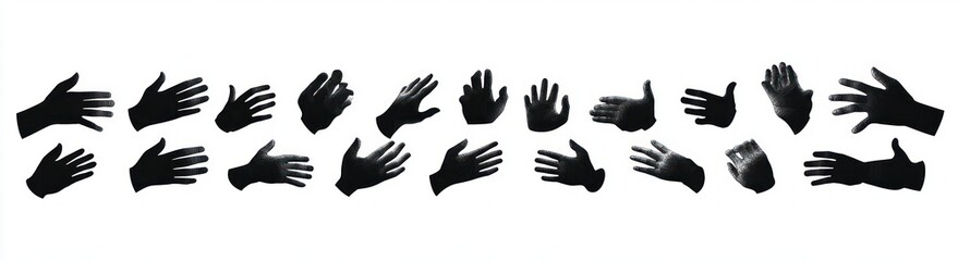 Obraz premium Hand Gestures Icon Set for Business Communication and Social Interaction
