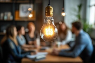 Creative Business Team Meeting for Innovative Ideas and Strategies