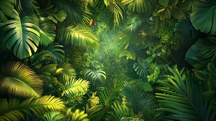 Lush Tropical Paradise: A Deep Dive into Vibrant Green Foliage
