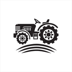 tractor on a white background