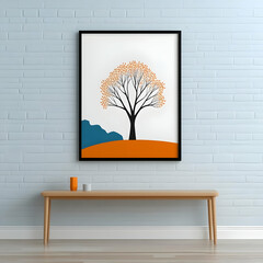 Autumn Tree Illustration Wall Art